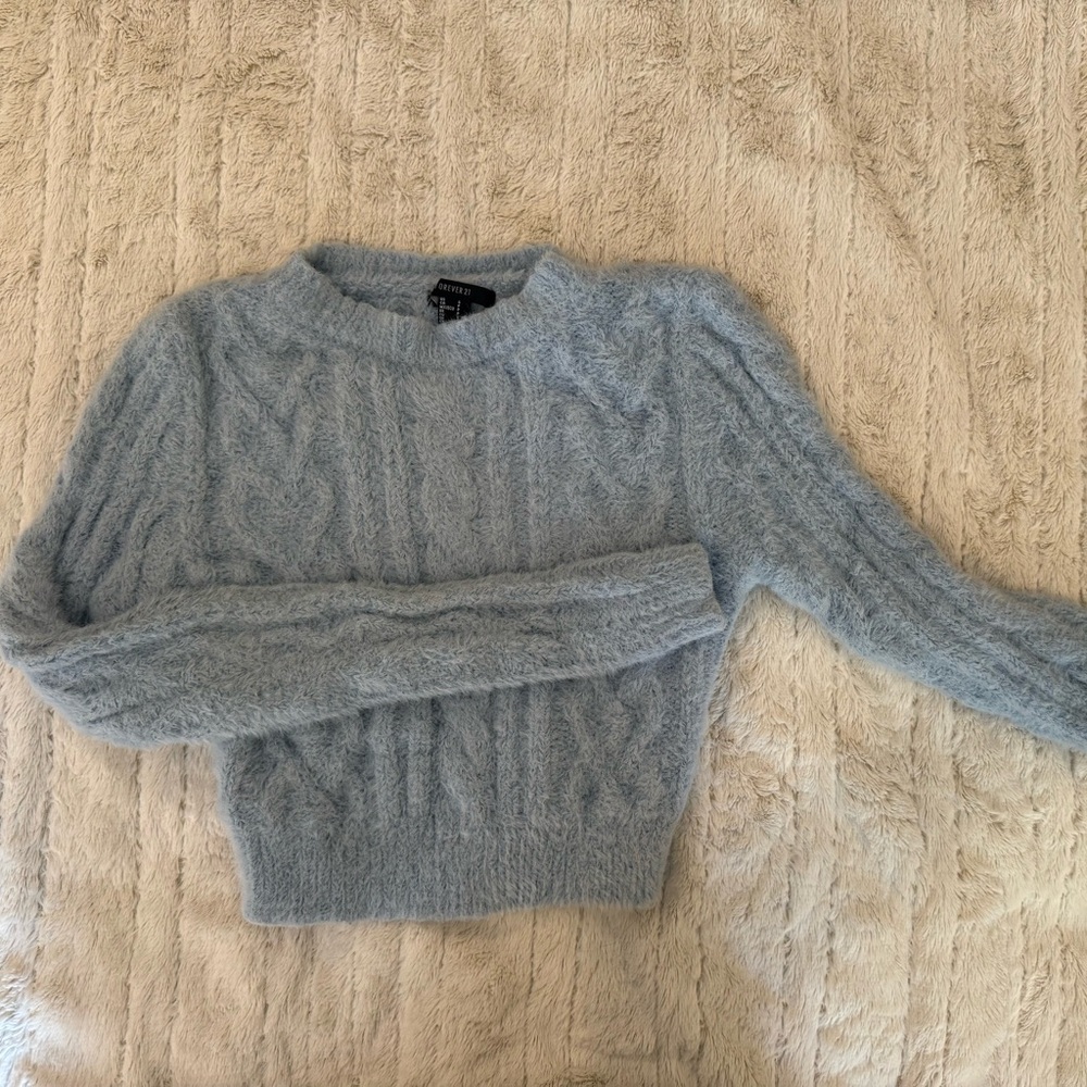 Forever 21 Blue Crew Neck Sweater